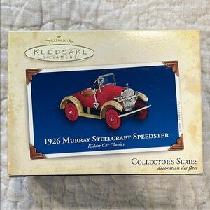 Hallmark Keepsake Red and Gold 1926 Murray Speedster Ornament